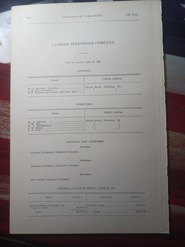 1906 raro rapporto della - raro,