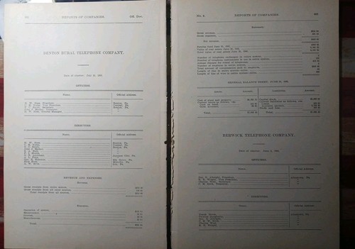 1906 raro rapporto della